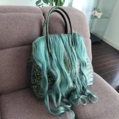 【新品未使用】あちゃちゅむ クロコダイル レザーバッグ 髪の毛がま口