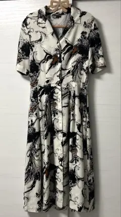 Sov. ダブスタ　半袖デザインシャツワンピース