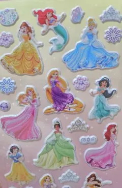 ディズニープリンセス　ペタペタシール　ステッカー ダイソー