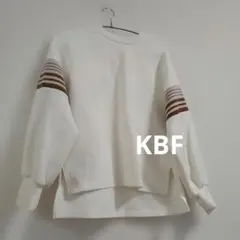 ホワイト ストライプ 袖 スウェット