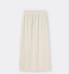 GU リブナロースリットロングスカート　Sサイズ　ナチュラル