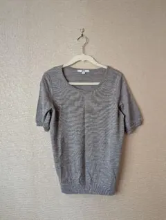 UNIQLO グレー 半袖ニット Lサイズ