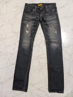MOUSSY スキニーデニム ダメージ加工　サイズ24のサムネイル