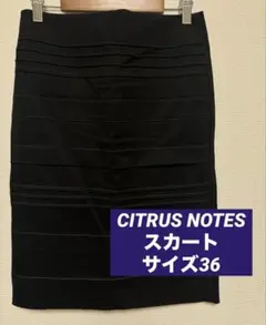 CITRUS NOTES ブラックタイトスカート スリット付きのサムネイル