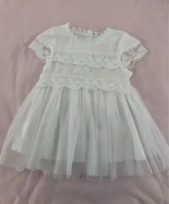 ホワイト レース ワンピース 80