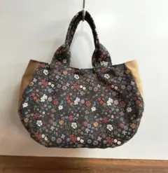 ハンドメイド　丸み　ラウンドトートバック　ミニサイズ