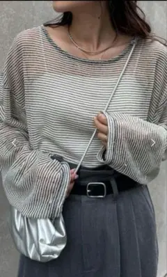 チャオパニックティピー ボーダーシースルートップス