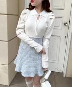 OLIVE des OLIVE 白衿リボンプルオーバー