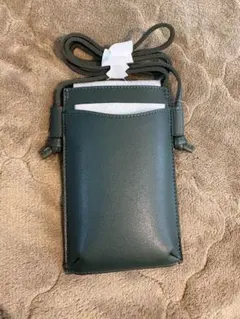 スマホショルダーバッグ ダークグリーン 新品