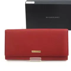 ✨新品未使用✨　BURBERRY 長財布　ノバチェック　プレート　がま口