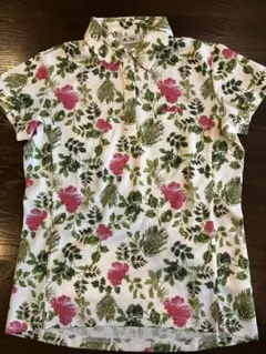 adidas花柄ポロシャツ 半袖 レディース