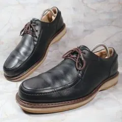 アシックス pedala メンズ Uチップ レザーシューズ 黒 24.5 EE