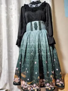 axes femme ブラウス　ロングスカート　クラロリ　ガーリー　ロリータ