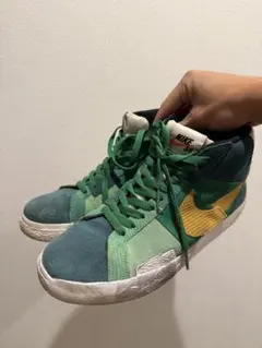 NIKE ハイカットスニーカー グリーン/イエロー