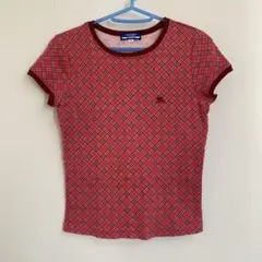 バーバリーブルーレーベル】ノバチェック 半袖Tシャツ ホース刺繍