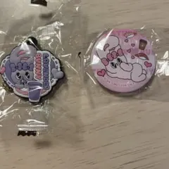 くら寿司　エスターバニー 缶バッジ ラバーマスコット