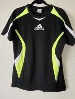 adidas スポーツ Tシャツ 半袖 ブラック/イエロー