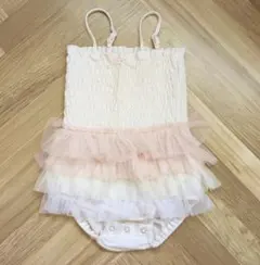 フリルロンパース　ジェラピケ　ジェラートピケ 70cm〜80cm