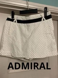 ADMIRAL白黒ドット柄キュロットスカート