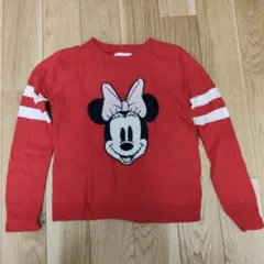 GAP Kids ミニーマウス セーター M 赤　130　薄手ニット