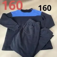 UNIQLO AIRism パジャマセット 160cm ブラック/ブルー