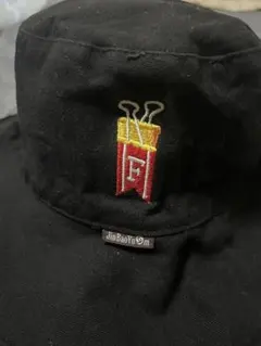 黒いキャンバスバケットハット