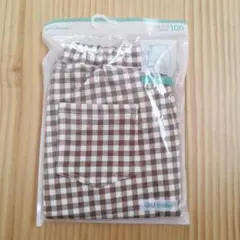 新品未使用　GU baby サマナルパンツ 100サイズ ブラウン チェック