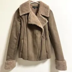 【美品】rienda ライダース ムートンコート S