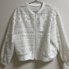 シニカル　レースブルゾン　春夏　新品未使用　02 白　ホワイト　羽織　ジップ