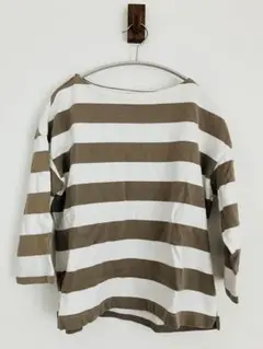 無印ストライプ 七分袖シャツ XS〜S