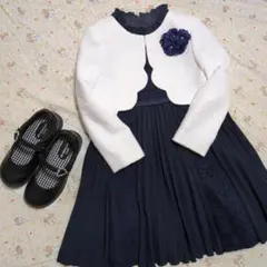 petit main セレモニー120 フォーマルワンピース　ボレロ　靴19cm