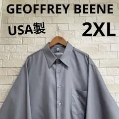 USA製 海外古着　GEOFFREY BEENE ドレスシャツ　サテン　2XL