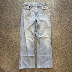 【300円オークション】H&M ストレートデニム ライトブルー 極太のサムネイル