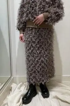 ♥定価¥9,790 オフホワイトフリンジスカート♥のサムネイル