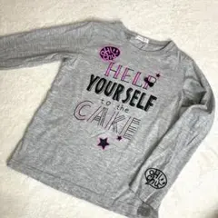 140 ロンT 長袖　Tシャツ　グレー　トップス