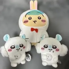 新品 ちいかわ 3点セット 雨の日BIG うさぎ モモンガもぐもぐ ぬいぐるみ