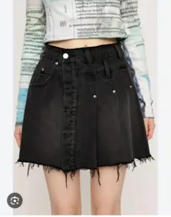 SLY デニムカットオフミニスカート/スカート