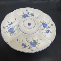 You & Me オードブル皿 陶器製 花柄 仕切り皿のサムネイル