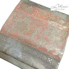 LULU28 袋帯 正絹 横縞 花柄