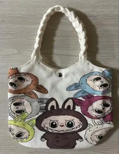 ハンドバッグ トートバック エコバッグ　登園通学　通勤用　ラブブ　うさぎ可愛い布