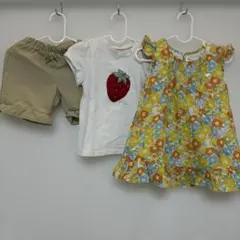 プティマイン　SLAPSLIP ワンピース　90　半袖　ノースリーブ　夏服　女子のサムネイル