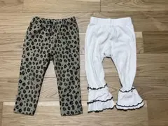 BREEZE ヒョウ柄 フリルレギンス 90サイズ