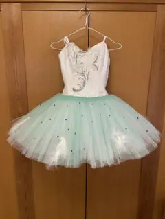 大人ミントグリーン&ホワイトチュチュ衣装　(身長160〜165cm)
