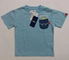 EDWIN 水色 Tシャツ SUNNY刺繍　100cm　タグ付き新品未使用