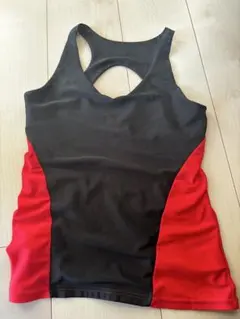 Chacott チャコット タンクトップ レッド×ブラック　150