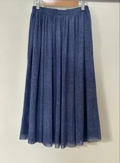 ROSEBUDストレッチチュールロングスカート♡デニムカラーのサムネイル