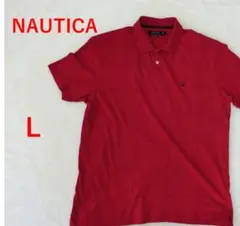 NAUTICA スーピマコットン ポロシャツ レッド Lのサムネイル