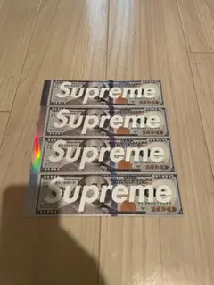 Supreme 100ドル札デザインステッカー4枚セット Supreme 100ドル札デザインステッカー4枚セット