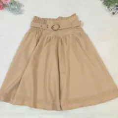 axes femme アクシーズファム　ハートバックルベルト付膝丈フレアスカートのサムネイル
