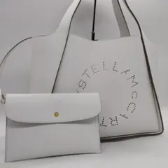 極美品 ステラマッカートニー サークルロゴ ラージ トートバッグ ホワイト 現行